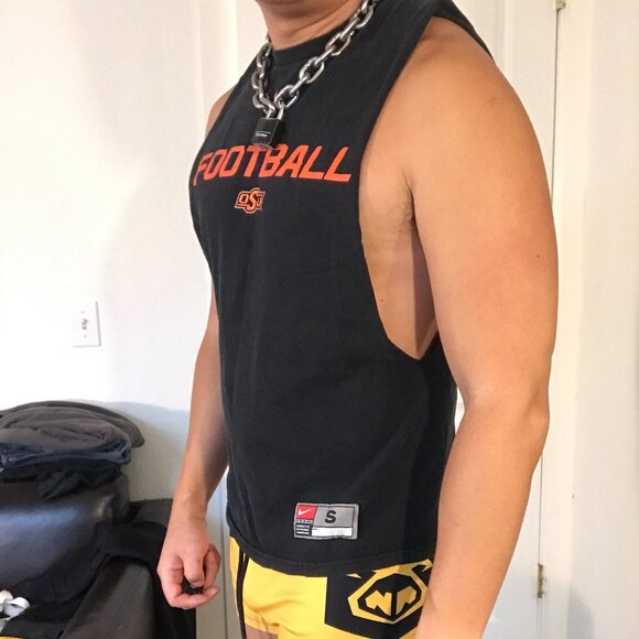 Nike Oklahoma State Football Cut Off Tank Top - Picture 2 of 6
